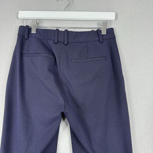 Theory Womens Dress Pants 2 Blue Pintuck Twill Knit 2 Trouser Comfy Office Basic - Picture 10 of 13